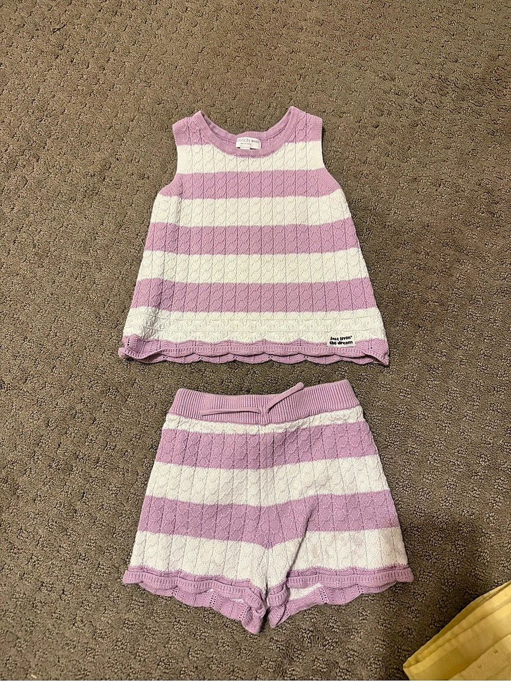 Grayson mini Striped Knit Matching Set Girls 3T